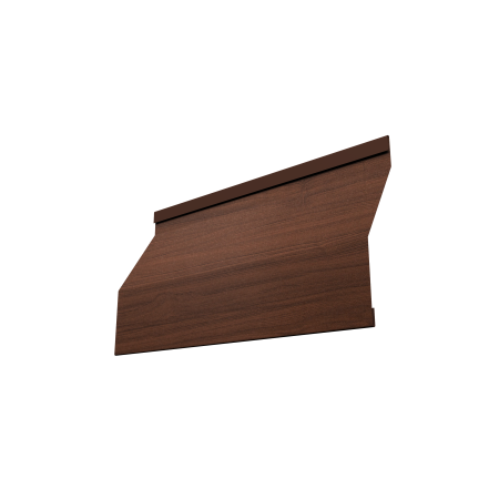 Ламель забора жалюзи Milan Slim 0,45 Print Elite с пленкой Choco Wood TwinColor