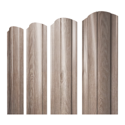Штакетник Круглый фигурный 0,45 Print Elite White Wood TwinColor