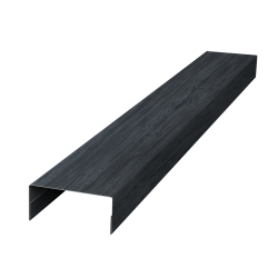 Ламель лицевая 125 забора жалюзи Texas стартовая/финишная для калиток и ворот 0,45 Grey Wood TwinCol