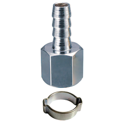Переходник FUBAG 1/4F на елочку 6мм с обжимным кольцом 6*11мм 180250В