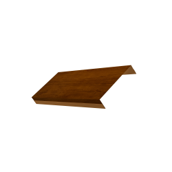 Ламель обратная 125 забора жалюзи Texas 0,45 Print Premium с пленкой Golden Wood Intense FTC