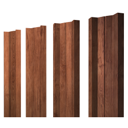 Штакетник М-образный А с прямым резом 0,45 Print Premium Rowan Wood Intense FTC