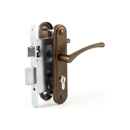 Замок врезной с ручкой Омега ЗВ.7 (личинка) бронза