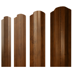 Штакетник М-образный B фигурный 0,45 Print Elite Golden Wood TwinColor