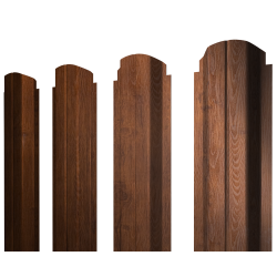 Штакетник П-образный А фигурный 0,45 Print Premium Golden Wood Fresh TwinColor