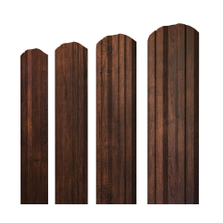 Штакетник Twin фигурный 0,45 Print-Double Premium Cherry Wood Dark F