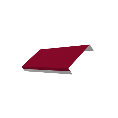 Ламель обратная 125 забора жалюзи Texas 0,45 PE с пленкой RAL 3003 рубиново-красный