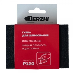 Губка абразимная DERZHI сред. жеск., зернис. Р120 арт. 8875715