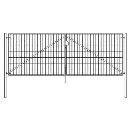 Ворота Light  NoLock 1,73х4,0 м RAL 6005 зеленый