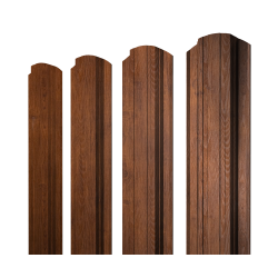 Штакетник Прямоугольный фигурный 0,45 Print-Double Premium Golden Wood Fresh
