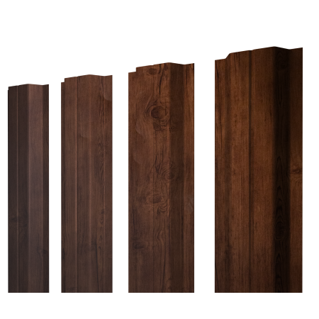 Штакетник П-образный A с прямым резом 0,4 Print Premium Cherry Wood Fresh TwinColor