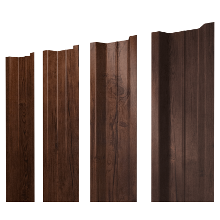 Штакетник П-образный В с прямым резом 0,45 Print Premium Cherry Wood Fresh TwinColor
