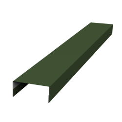 Ламель лицевая 125 забора жалюзи Texas стартовая/финишная для калиток и ворот 0,5 Satin Matt TX 6020