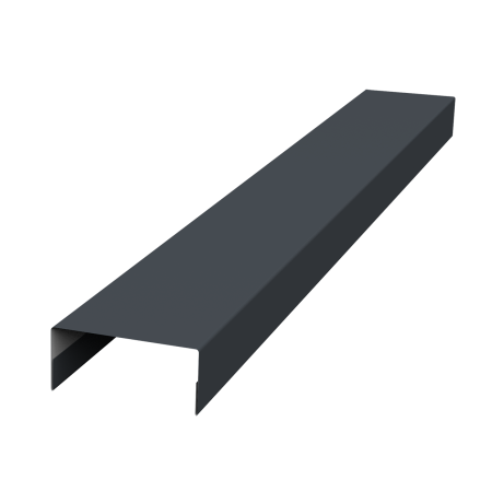 Ламель лицевая 125 забора жалюзи Texas стартовая/финишная для калиток и ворот 0,45 Drap TX RAL 7024