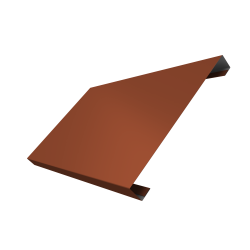 Ламель лицевая 200 забора жалюзи Texas 0,45 PE с пленкой RAL 8004 терракота