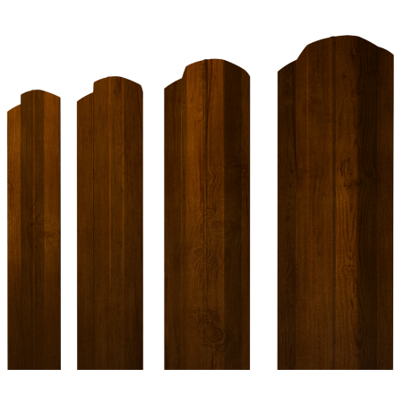 Штакетник М-образный B фигурный 0,45 Print Premium Golden Wood Intense FTC