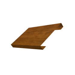 Ламель лицевая 150 забора жалюзи Texas 0,45 Print-Double Elite с пленкой Golden Wood
