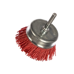 Кордщетка для дрели абразивная чашеобразная ПРАКТИКА 63мм хвост 6мм