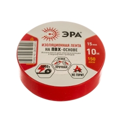 Изолента 15мм*10м (красная) ЭРА