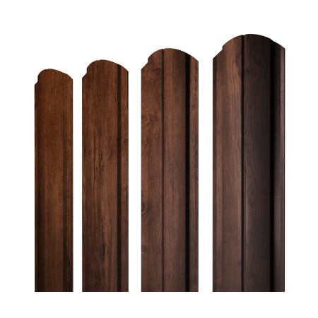 Штакетник Полукруглый Slim фигурный 0,45 Print-Double Premium Cherry Wood Fresh