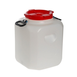 Бочка пищевая 30л квадр. с ручками белая