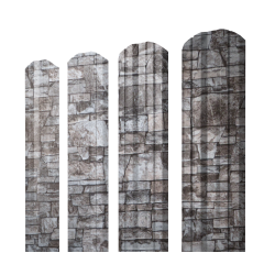 Штакетник Twin фигурный 0,45 Print Elite Fine Stone TwinColor