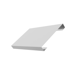 Ламель лицевая 150 забора жалюзи Texas стартовая/финишная для калиток и ворот 0,45 PE с пленкой 9003