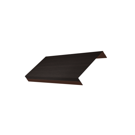 Ламель обратная 125 жалюзи Texas 0,45 Print Elite с пленкой Coffee Wood TwinColor 2.29