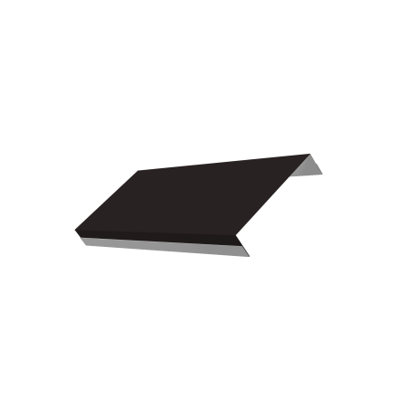 Ламель обратная 125 забора жалюзи Texas стартовая/финишная для калиток и ворот 0,5 Satin Matt 9005