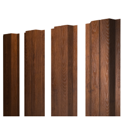 Штакетник П-образный A с прямым резом 0,45 Print-Double Premium Golden Wood Fresh
