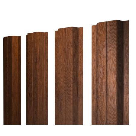 Штакетник П-образный A с прямым резом 0,45 Print-Double Premium Golden Wood Fresh