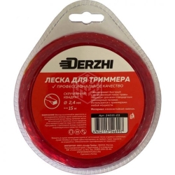 Леска для триммеров со стальным сердечником круг DERZHI 2,4 15м 24015-06