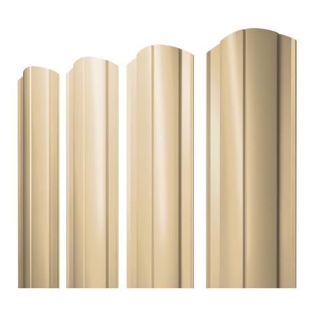 Штакетник Круглый фигурный 0,45 PE RAL 1014 слоновая кость