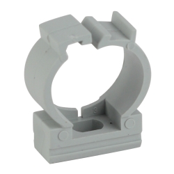 Держатель-клипса с защелкой D25мм серая