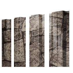 Штакетник П-образный A с прямым резом 0,45 Print Elite King Stone TwinColor