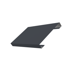 Ламель лицевая 150 забора жалюзи Texas стартовая/финишная для калиток и ворот 0,5 RAL 7024