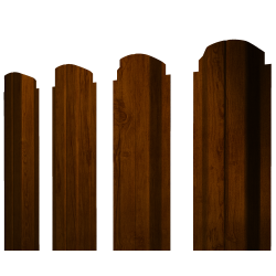 Штакетник П-образный А фигурный 0,45 Print Premium Golden Wood Intense FTC