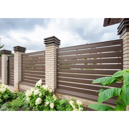 Крепежная планка нижняя Texas 0,45 Print Elite с пленкой Coffee Wood TwinColor 1.50