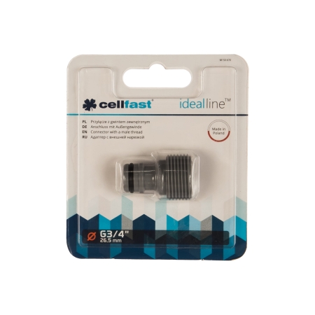 Адаптер с внешней нарезкой 3/4 (ABS) 50-670