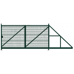 Ворота откатные Profi 2,03х6,0 м RAL 6005 зеленый, вправо