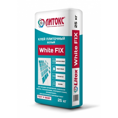 Литокс White FIX Клей плиточный белый 25 кг (НАЛ)