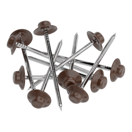 Гвоздь с литой шляпкой коричневый