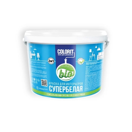 COLORIT Bio Краска для Интерьеров супербелая 2,7 кг
