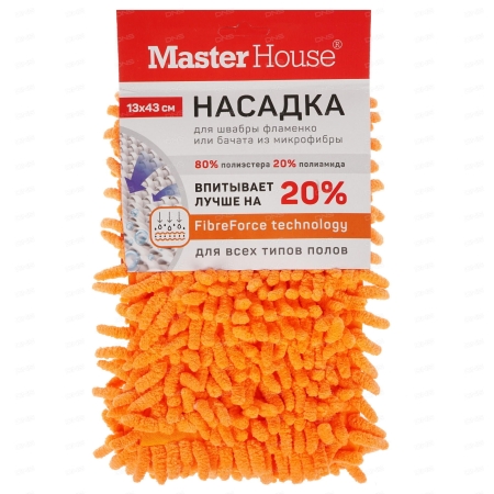 Насадка для швабры из микрофибры Лапша с карман.13*43см,Бачата 60039