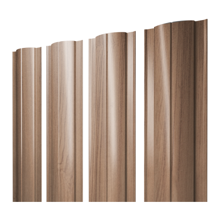 Штакетник Круглый с прямым резом 0,45 Print Elite Honey Wood TwinColor