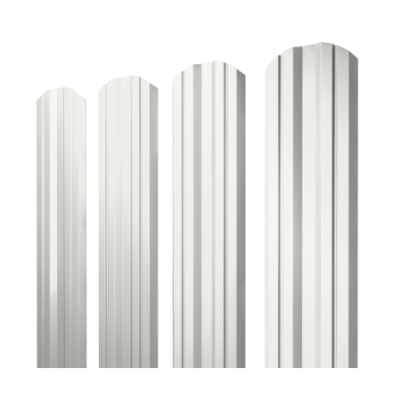 Штакетник Twin фигурный 0,45 PE RAL 9003 сигнальный белый