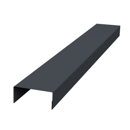 Ламель лицевая 125 забора жалюзи Texas стартовая/финишная для калиток и ворот 0,45 Drap-double 7024