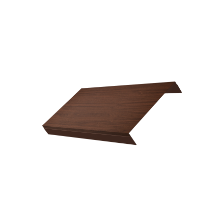 Ламель обратная 150 забора жалюзи Texas 0,45 Print Elite с пленкой Choco Wood TwinColor
