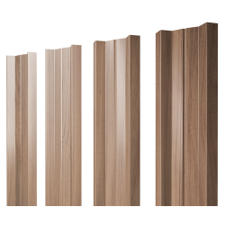 Штакетник М-образный А с прямым резом 0,45 Print Elite Honey Wood TwinColor