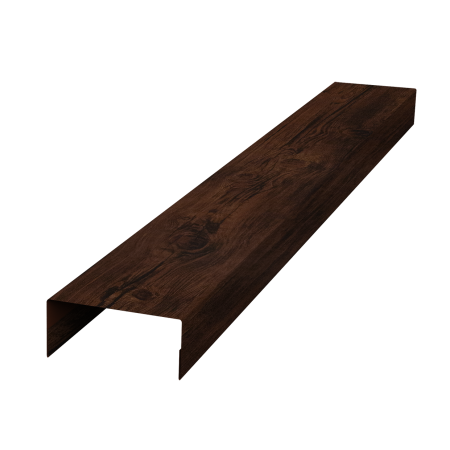 Ламель лицевая 125 забора жалюзи Texas стартовая/финишная для калиток и ворот 0,45 Cherry Wood